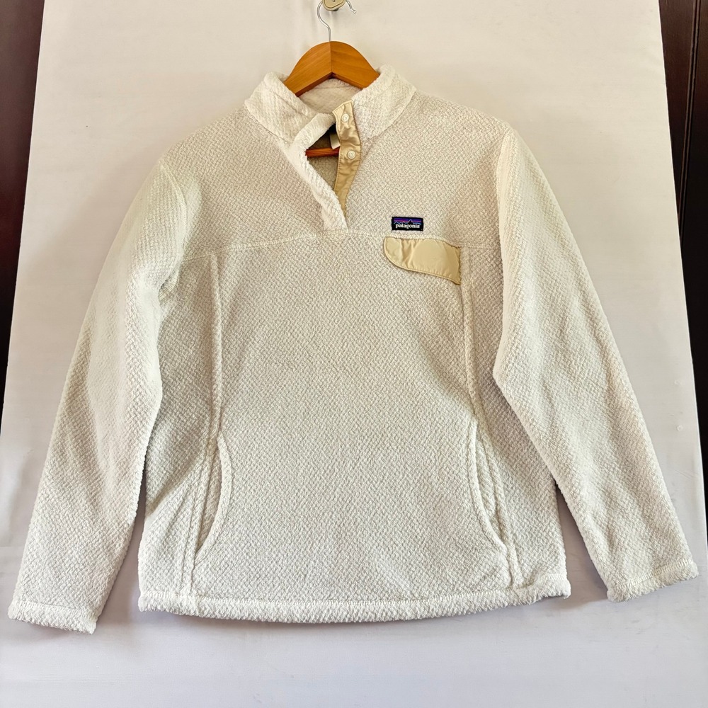 Patagonia Re-Tool Snap-T Fleece Pullover Cream White 65586 FA17 Small